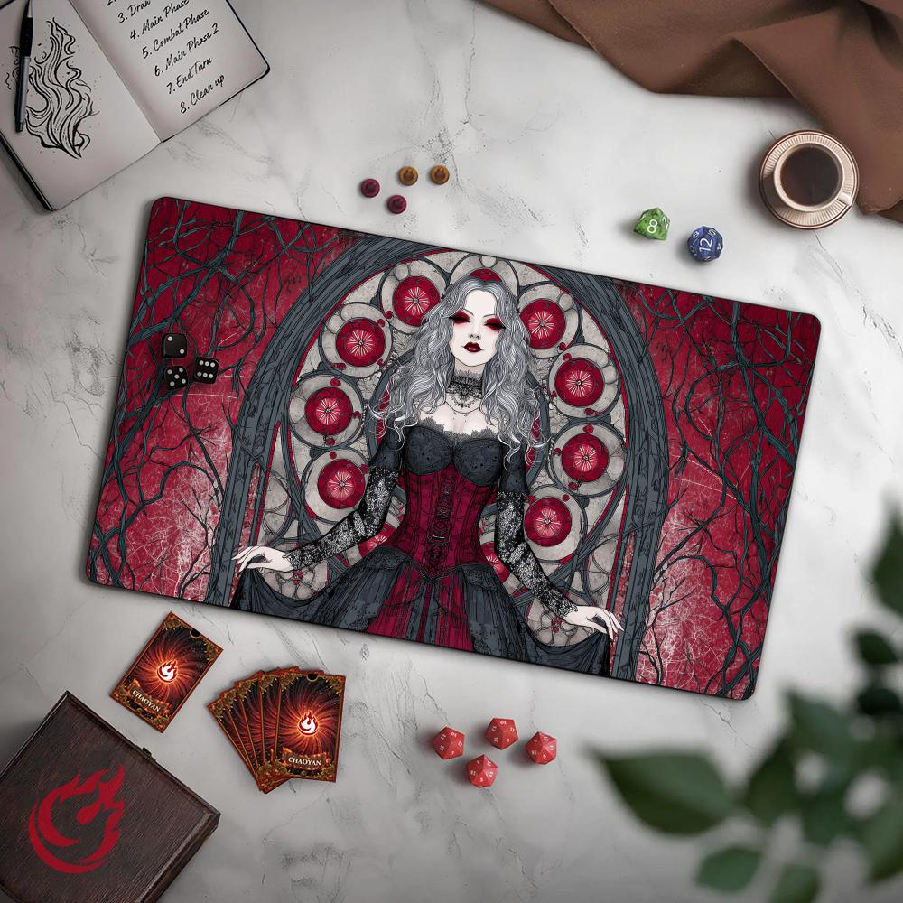 Board Game Electronic Table - Gothic Female Vampire TCG Playmat Magic