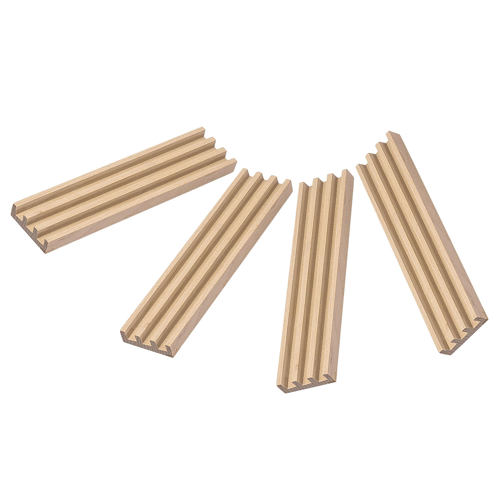 Board Game Organization - 4Pcs Wooden Domino Racks Set Natural
