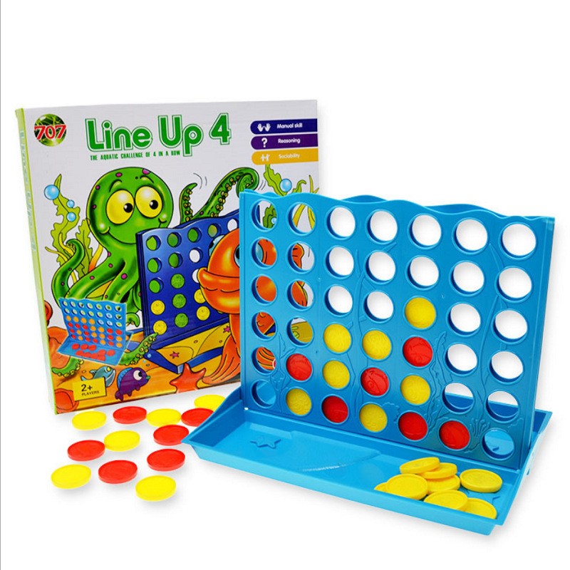 Board Game Electronic Table - 3D Four-in-a-Row Board Game for Kids