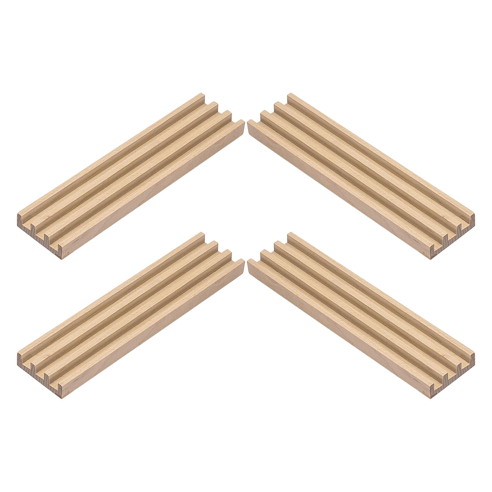 4Pcs Wooden Domino Racks Set N - Board Game Organization 评论和价格