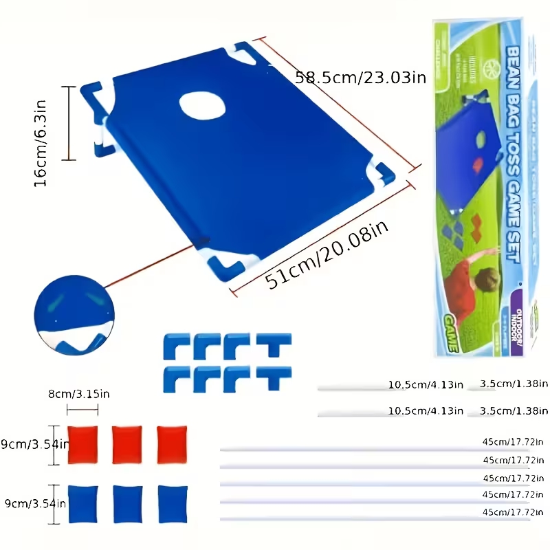 Portable Outdoor Bean Bag Toss - Board Game Organization 评论和价格