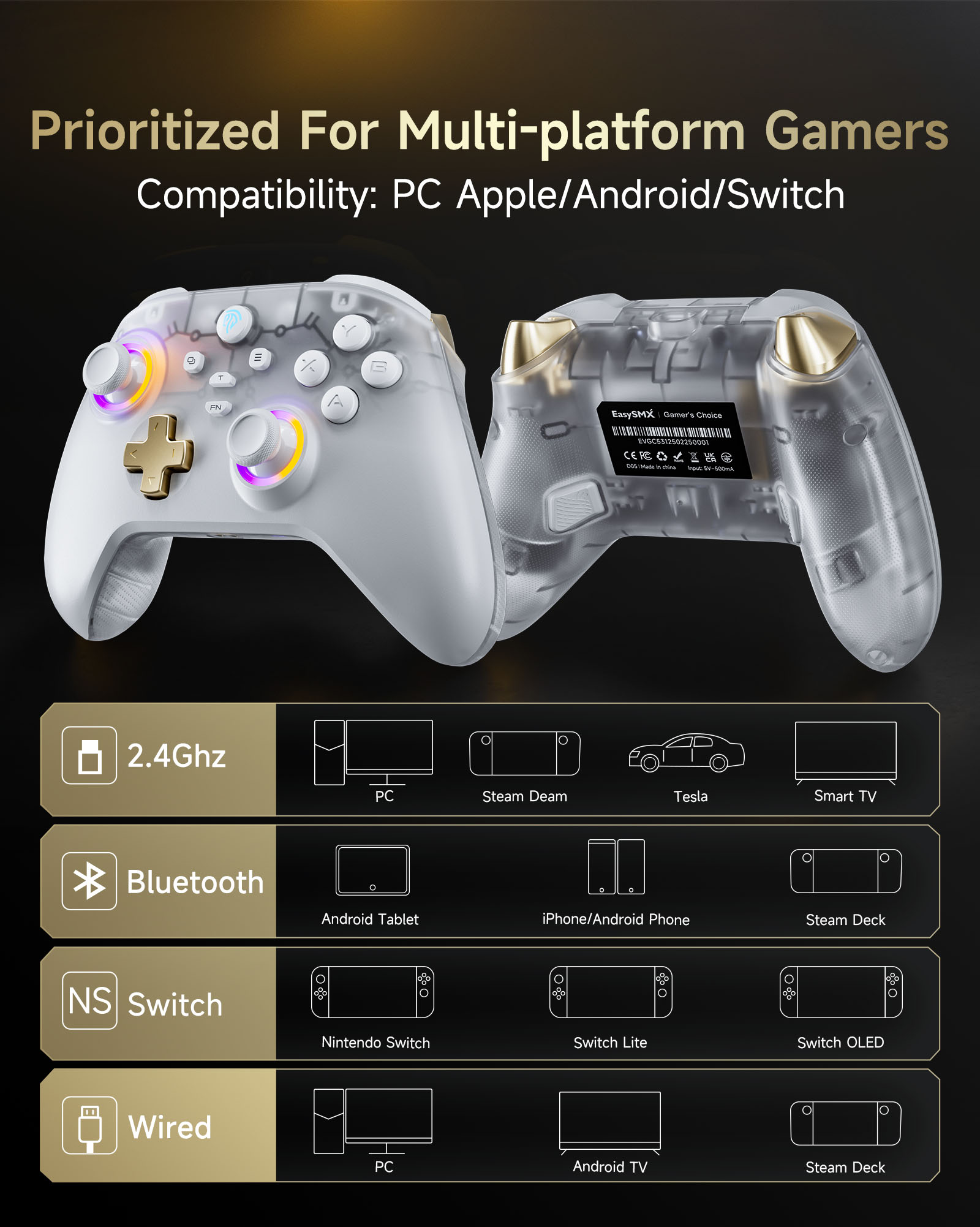 EasySMX D05 Wireless Gamepad f - Board Game Android 评论和价格
